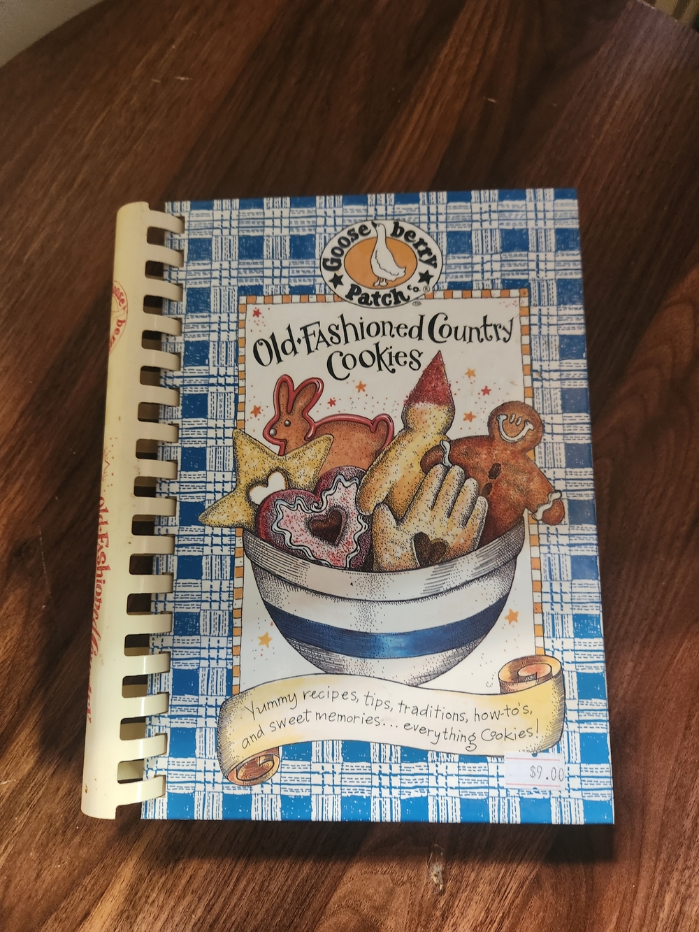 GOOSEBERRY PATCH Blue Plaid Old-Fashioned Country Cookies Recipe Book
